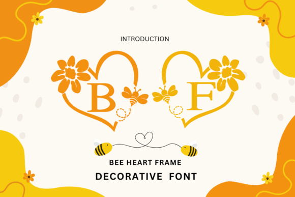 Bee Heart Frame Font