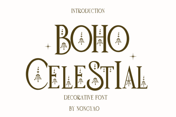 Boho Celestial Font for Web Design