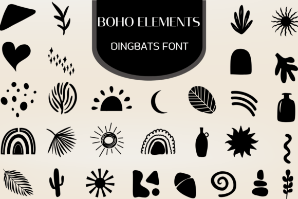 Boho Elements: A Creative Font for Web Design