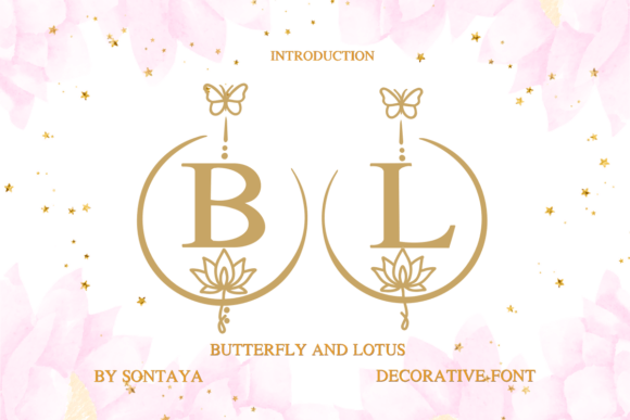 Butterfly and Lotus Font