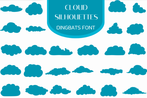 Cloud Silhouettes: A Creative Font for Branding