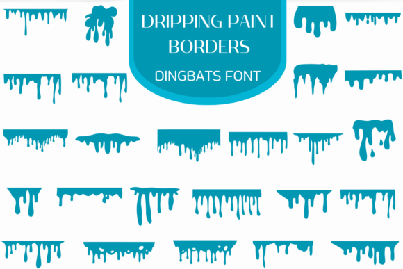 Dripping Paint Borders Font