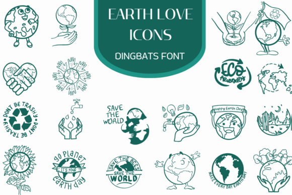 Earth Love Icons Font Review