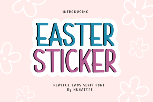 Easter Sticker Font for Business