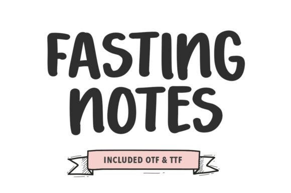 Fasting Notes: A Bold Handwriting Font