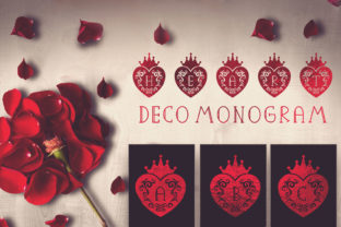 Heart Deco Monogram Font Review