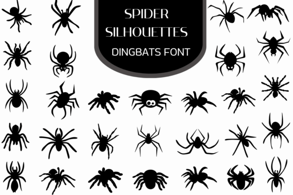 Spider Silhouettes: A Unique Font for Editorial Design