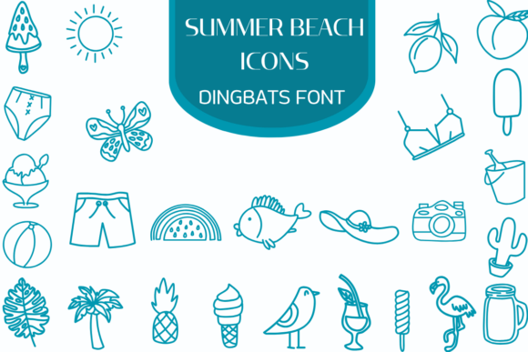 Summer Beach Icons Font