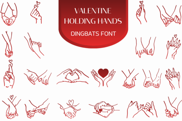 Valentine Holding Hands Font