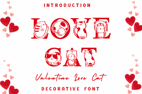 Valentine Love Cat Font