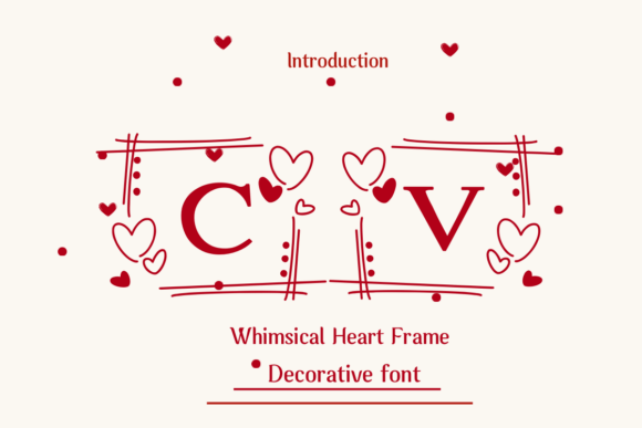 Whimsical Heart Frame Font