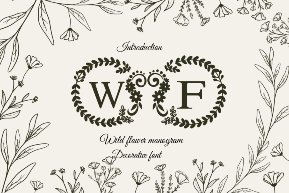 Wild Flowers Monogram Font