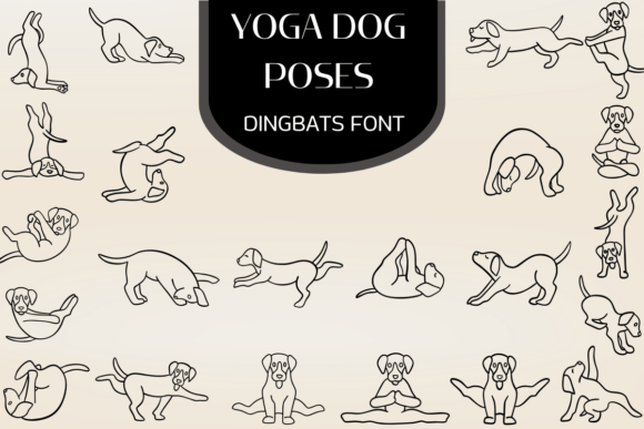 Yoga Dog Poses Font